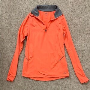 Orange Quarter-Zip Pullover
